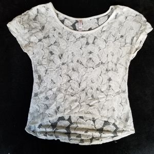 Xhilaration white sheer tee blouse